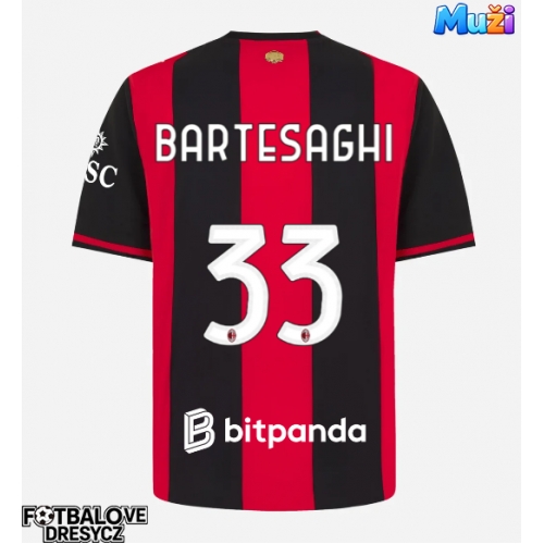 AC Milan Davide Bartesaghi #33 Domácí Dres 2026-27 Krátký Rukáv AC Milan Davide Bartesaghi #33 Domácí Dres 2026-27 Krátký Rukáv